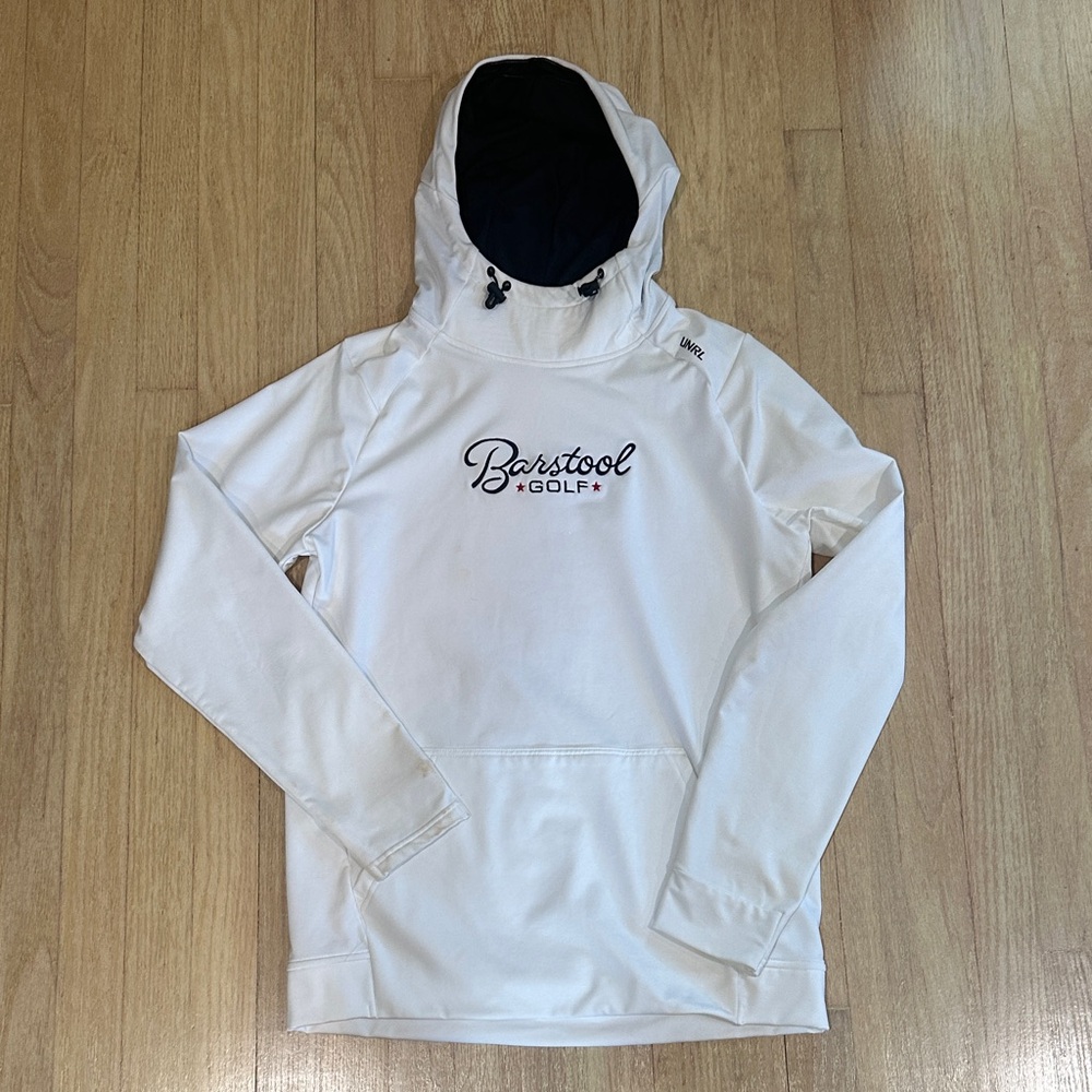 Barstool Golf Men's White Hoodie Sweater